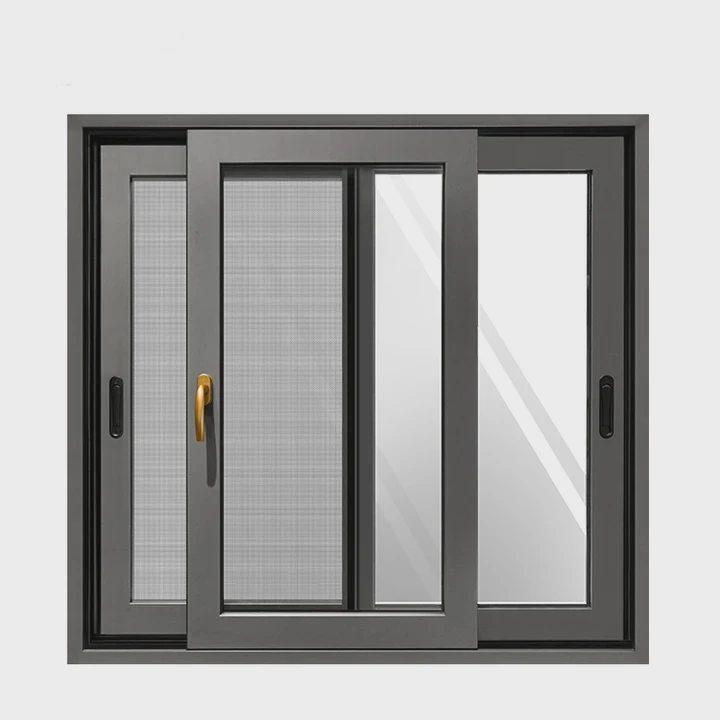 Aluminum Sliding Door With Grill